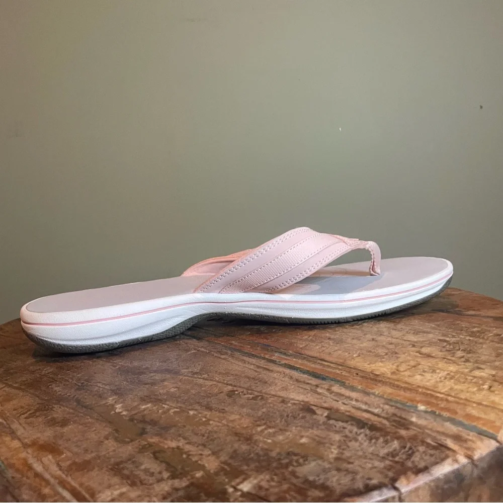 Cloudsteppers by Clarks Cushion Soft LIGHT PINK Flip Flop Size 11 M - Picture 7 of 14